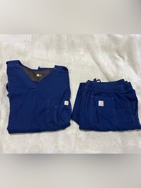 Carhartt Navy Blue Elastic Waist Casual Pants